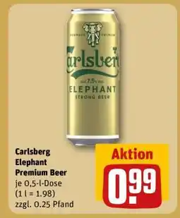 REWE Carlsberg Elephant Premium Beer Angebot
