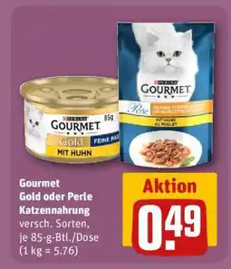 REWE Gourmet Gold oder Perle Katzennahrung Angebot