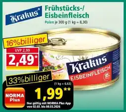 Norma Frühstücks-/Eisbeinfleisch Angebot
