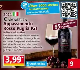 Norma Camasella Appassimento Rosso Puglia IGT Angebot