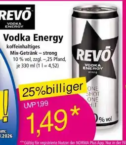 Norma Vodka Energy Angebot