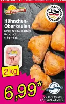 Norma Hähnchen Oberkeulen Angebot
