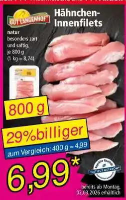 Norma Hähnchen- Innenfilets Angebot
