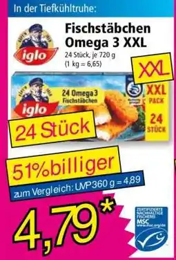 Norma Fischstäbchen Omega 3 XXL Angebot