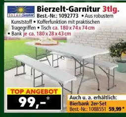 Norma Bierzelt-Garnitur 3tlg Angebot