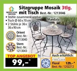 Norma Sitzgruppe Mosaik 3tlg. mit Tisch Angebot