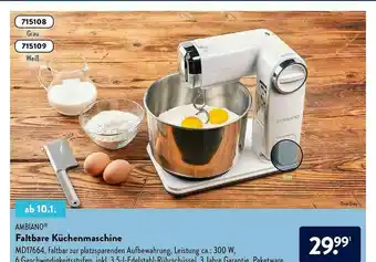 Aldi Süd Ambiano Faltbare Küchenmaschine Angebot