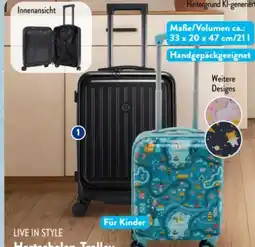 Aldi Süd Live in Style Kinder Hartschalen-Trolley Angebot