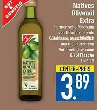 E-Center Gut & Günstig Natives Olivenöl Extra Angebot