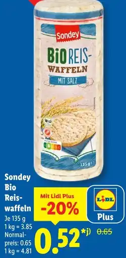 Lidl Sondey Bio Reiswaffeln Angebot
