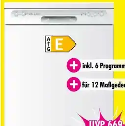 Möbel Boss PKM Geschirrspüler GSP12-6E Angebot