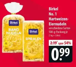 Famila Nord Ost Birkel No. 1 Hartweizen- Eiernudeln Angebot