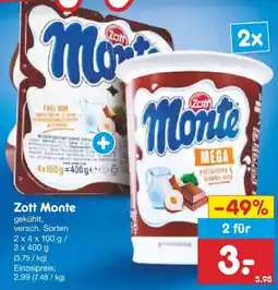 Netto Marken-Discount Zott Monte Angebot