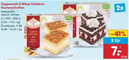 Netto Marken-Discount Coppenrath & Wiese Cafeteria Kuchenschnitten Angebot