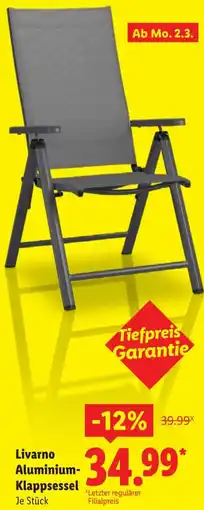 Lidl Livarno Aluminium Klappsessel Angebot