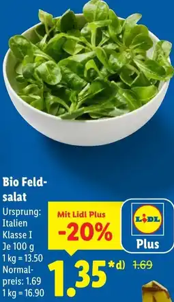 Lidl Bio Feldsalat Angebot