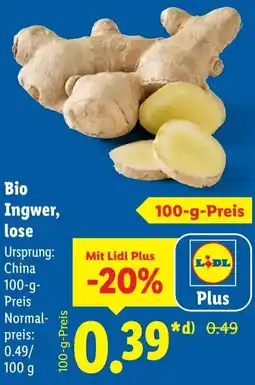 Lidl Bio Ingwer, lose Angebot