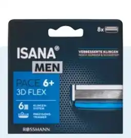 Rossmann Isana men Pace 6+ 3D Flex Rasierklingen Angebot