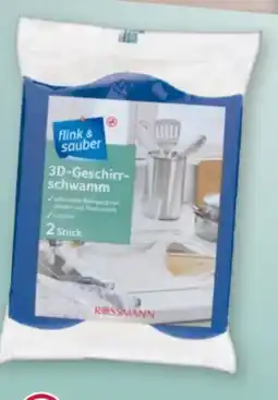Rossmann Flink & Sauber 3D-Geschirrschwamm Angebot