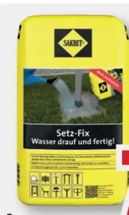 B1 Discount Baumarkt Sakret Schnellbeton Setz-Fix Angebot