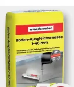 B1 Discount Baumarkt Saint-Gobain Weber Boden-Ausgleichsmasse Angebot