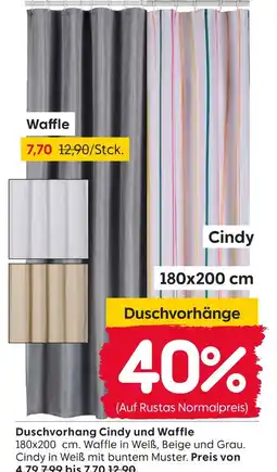 Rusta Duschvorhang waffle Angebot