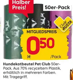 Rusta Hundekotbeutel pet club Angebot