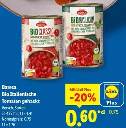 Lidl Baresa Bio Italienische Tomaten gehackt Angebot