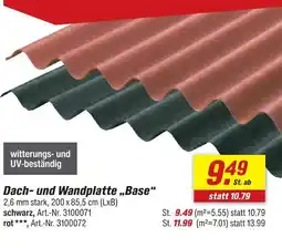 toom Baumarkt Dach- und wandplatte „base“ schwarz Angebot