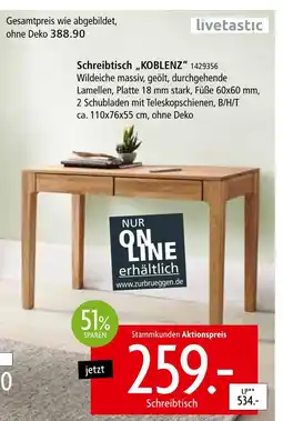 Zurbrüggen Livtastic schreibtisch „koblenz“ Angebot