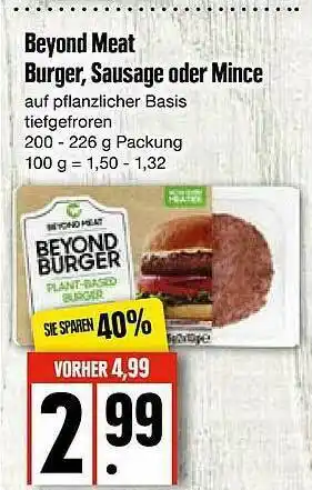 Edeka Beyond Meat Burger, Sausage Oder Mince Angebot