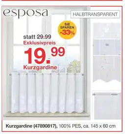 Möbelzentrum Pforzheim Esposa kurzgardine Angebot