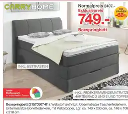 Möbelzentrum Pforzheim Carryhome boxspringbett Angebot