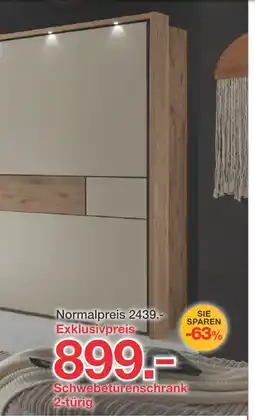 Möbelzentrum Pforzheim Schwebetürenschrank 2-türig Angebot