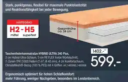 Zurbrüggen Taschenfederkernmatratze hybrid ultra 240 plus Angebot