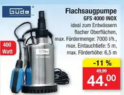 Zimmermann Güde flachsaugpumpe gfs 4000 inox Angebot