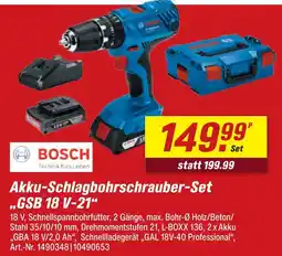 toom Baumarkt Bosch akku-schlagbohrschrauber-set gsb 18 v-21 Angebot