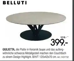 Zurbrüggen Belluti giulietta couchtisch Angebot