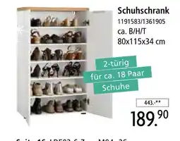 Zurbrüggen Schuhschrank Angebot