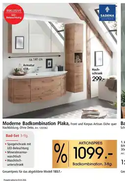 Zurbrüggen Sadena moderne badkombination plaka Angebot