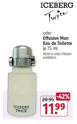 Rossmann Iceberg twice effusion man eau de toilette Angebot