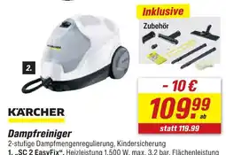 toom Baumarkt Kärcher dampfreiniger „sc 4 easyfix“ Angebot