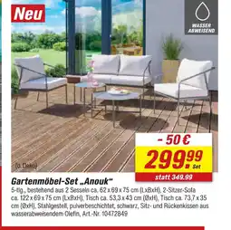 toom Baumarkt Gartenmöbel-set anouk Angebot