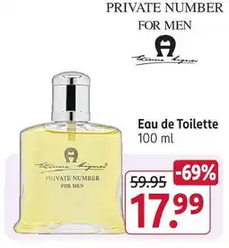 Rossmann Private number for men eau de toilette Angebot