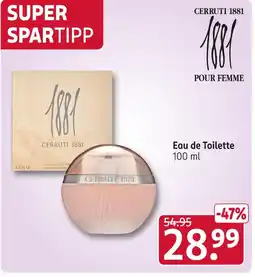Rossmann Cerruti 1881 1881 pour femme eau de toilette Angebot