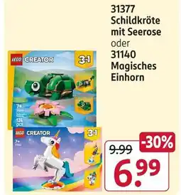 Rossmann Lego schildkröte mit seerose Angebot