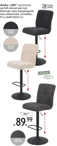 Zurbrüggen Barhocker leni Angebot