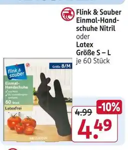 Rossmann Flink & sauber einmal-handschuhe nitril Angebot