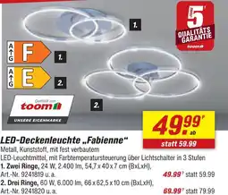 toom Baumarkt Toom led-deckenleuchte „fabienne“ zwei ringe Angebot