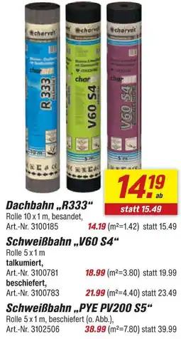 toom Baumarkt Charvat dachbahn r333 Angebot